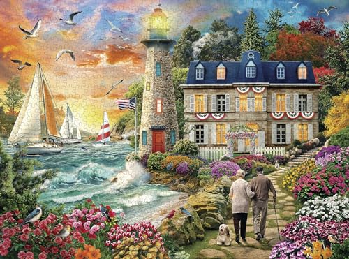 1000 Piece Jigsaw Puzzle for Adults - Marine Artwork Pirate Ship Octopus J4567