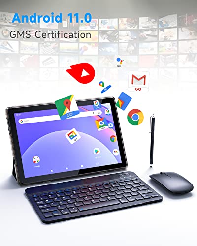 Android Tablet 10 Inch with Keyboard, Mouse, Stylus, 128GB ROM 6GB RAM N54250