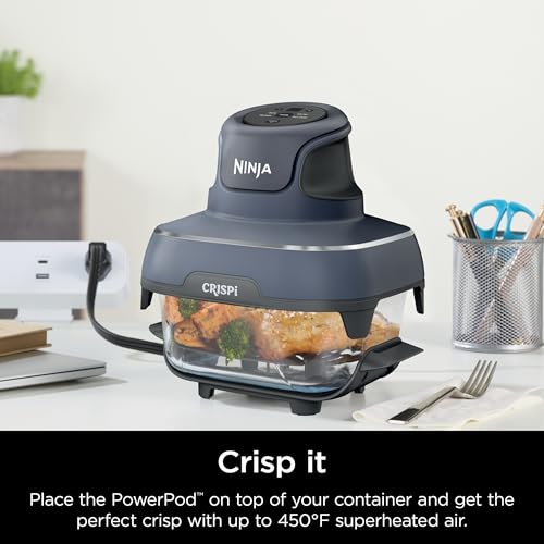 Air Fryer with Glass Containers, 4 QT & 6 Cup, Dishwasher Safe Z1664