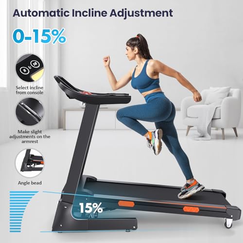 Folding Treadmill with Auto Incline for Home Walking and Running S405246