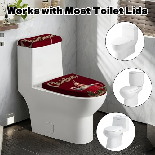Christmas Toilet Lid Cover, Washable Seat and Tank Protector W1747
