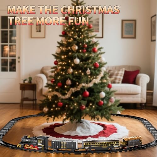 Electric Train Set for Kids with Smoke, Light and Sound, DIY Tracks L560