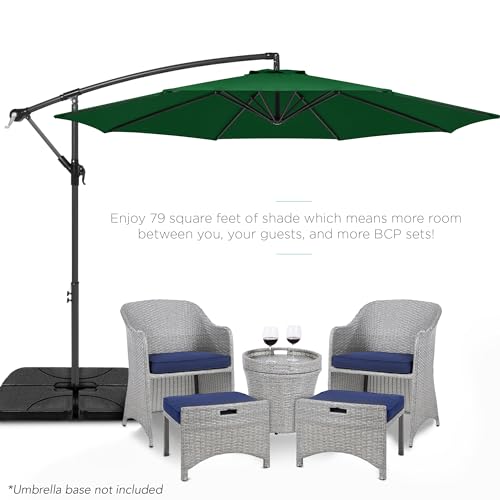 10ft Offset Hanging Patio Umbrella with Tilt Adjustment B8174