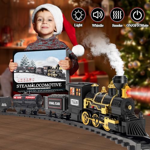 Train Set with Steam, Lights and Sounds for Kids I390