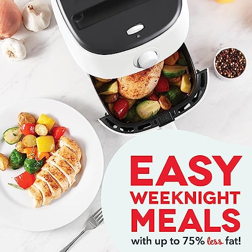 Electric Air Fryer Oven, 2.6 Qt., Grey, Compact, Auto Shut Off, 1000-Watt O64979