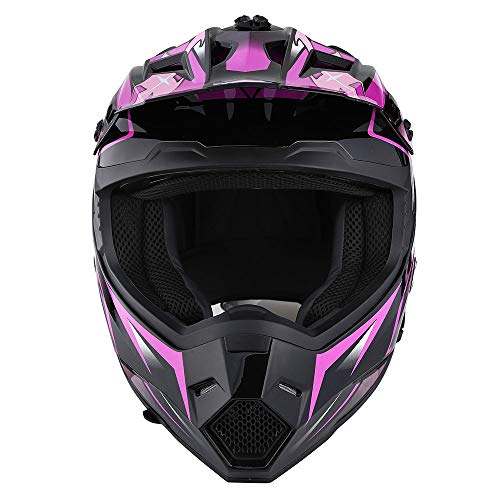 Adult Motocross Helmet Full Face Racing Style Matt Black D9788