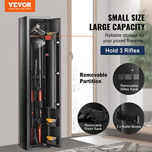6-8 Rifles Gun Safe with Fingerprint & Digital Keypad Lock T236353