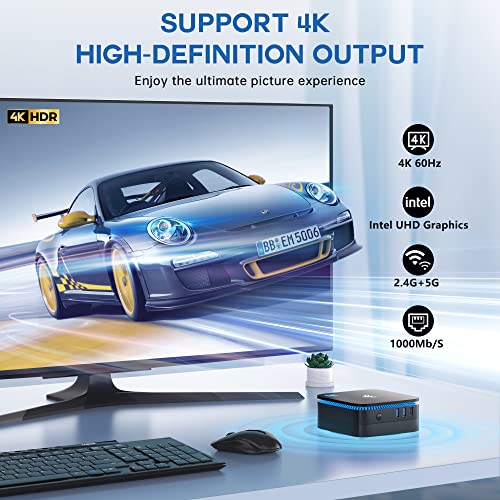 Mini PC Intel N95 8GB RAM 256GB SSD 4K HDMI Dual WiFi H81596