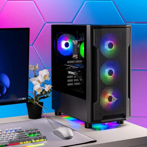 Gaming PC, Intel i7 12700F, RTX 4060, 1TB NVMe, 16GB RAM, Windows 11, Black F697