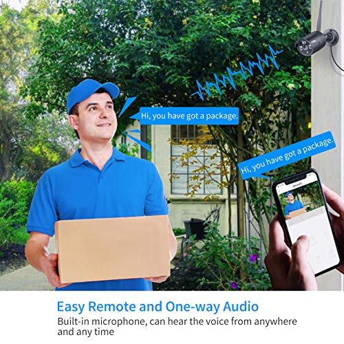 Wireless Security Camera System, 16CH 4K NVR, 4Pcs 3MP WiFi Cameras, Night Vision, Motion Detection, 1TB HDD P9721