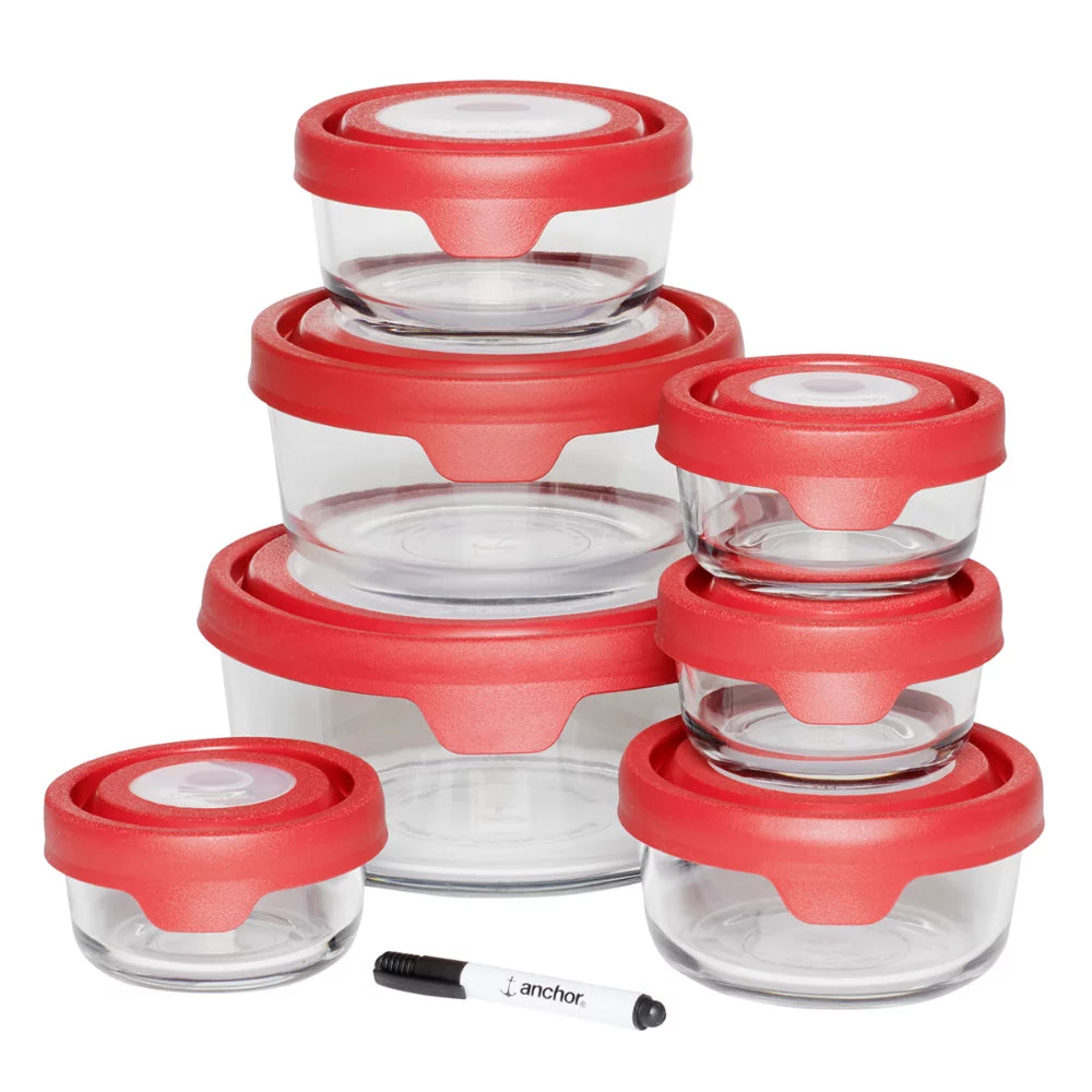 Clear Glass Food Storage Containers 15-Piece Set M1102