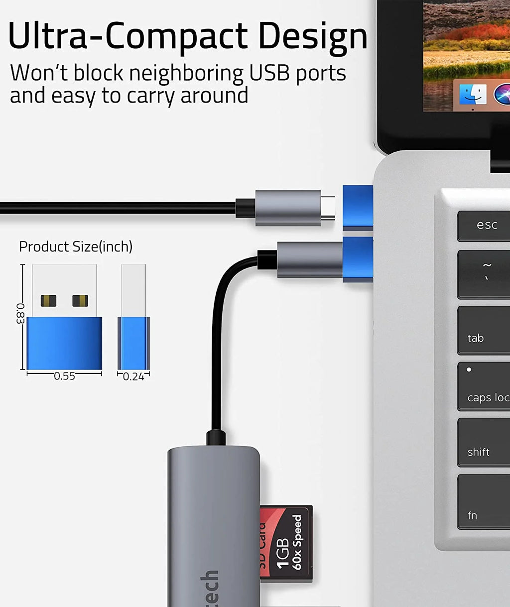 USB C Female to USB A Male Adapter 3 Pack P390