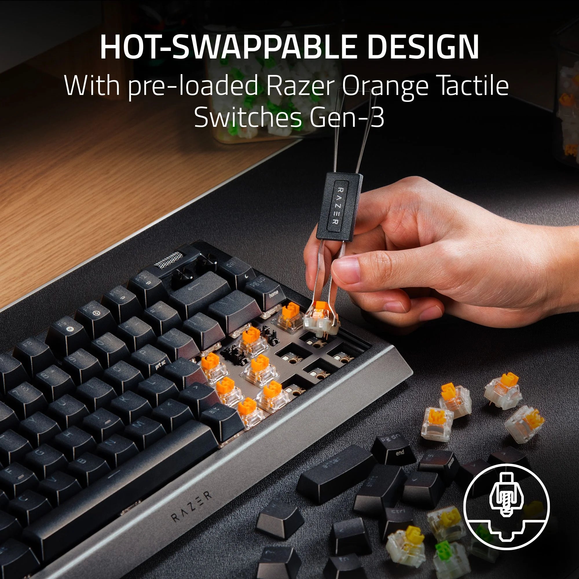 75% Hot-Swappable Mechanical Gaming Keyboard, RGB M24882