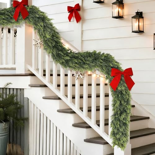 9ft Cedar Garland Artificial Christmas Garland for Fireplace Mantel Indoor Outdoor Decor O977063