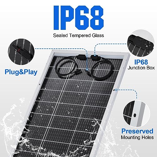 Bifacial 100 Watt 12 Volt Solar Panel Monocrystalline Rigid PV Module H878