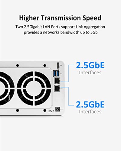 4-Bay NAS Network Storage Server with Quad-core CPU and 2.5GbE Ports R37240