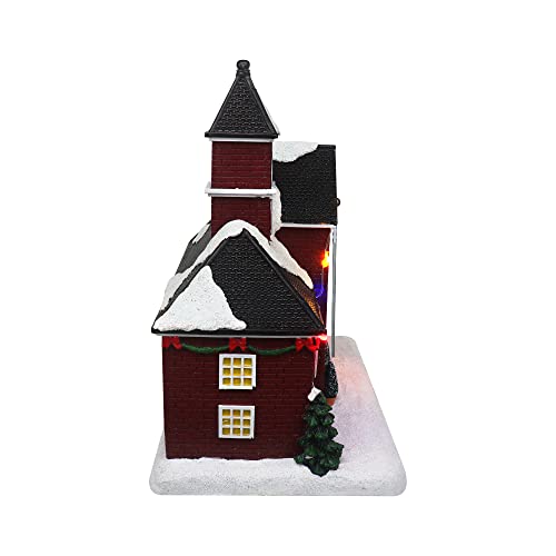 Lighted Musical Snow Village with Animated Kids Sledding A3584