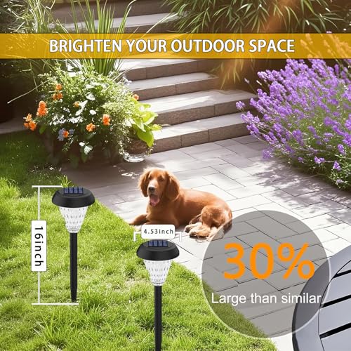 6 Pack Solar Pathway Lights Outdoor Christmas Decorations, Waterproof Candy Cane for Yard Walkway Garden Q12961