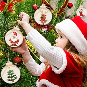 50pcs DIY Wooden Christmas Ornaments for Crafts, 4" Blank Unfinished Wood Slices to Paint Q2509