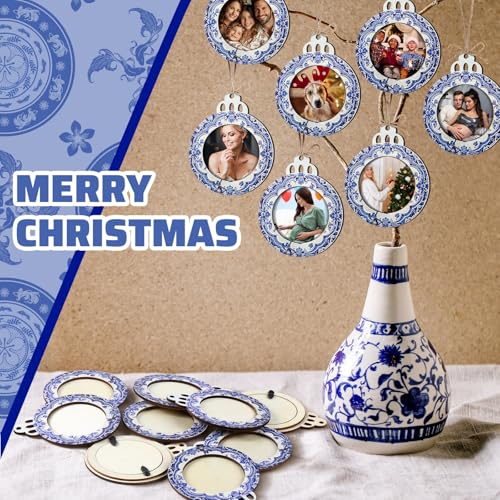 24 Pcs Christmas Photo Ornament Frames for Baby First Christmas Tree Keepsake K3591