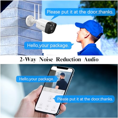 Outdoor Wireless Security Camera System with 2-Way Audio and PIR Detection M2182