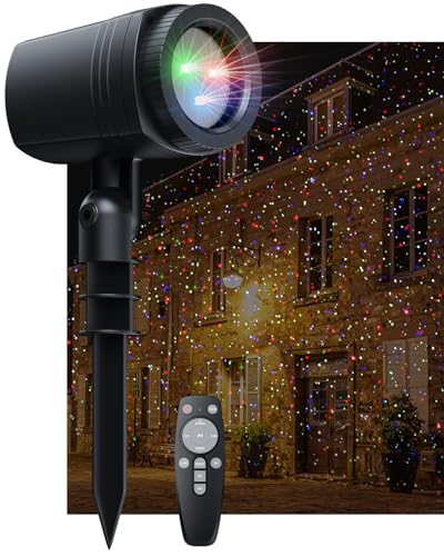 Christmas Laser Lights Outdoor, RGB Light Projector with Remote and Timer Q145