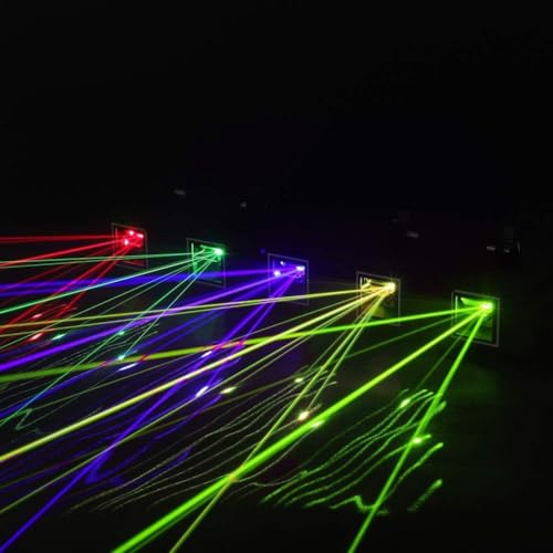 Stage Laser Light, 5 Beam Sound Activated DJ Party Lights with Remote Control P243197