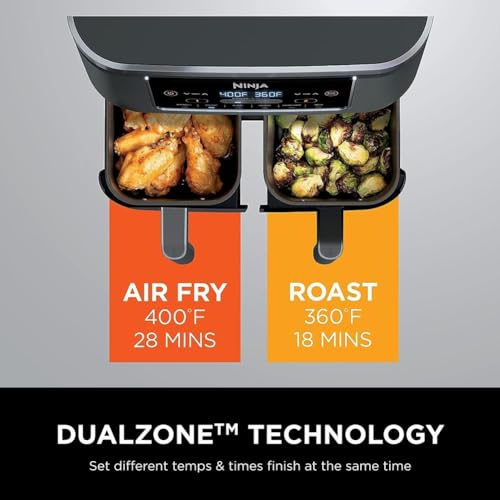 10QT 6-in-1 DualZone Air Fryer with 2 Independent Baskets B40403