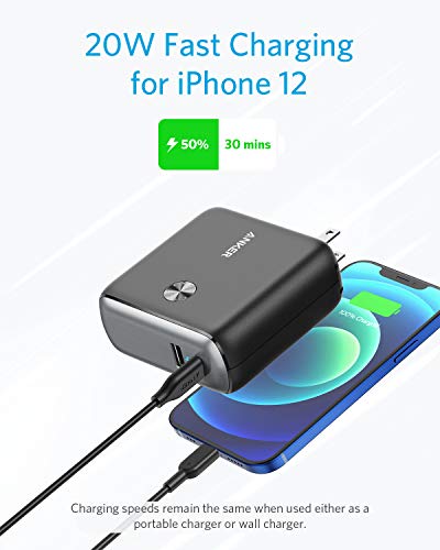 10,000 mAh 20W USB-C 2-in-1 Portable Charger and Wall Charger X920