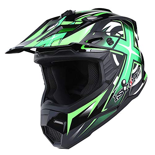 Adult Motocross Helmet Full Face Racing Style Matt Black D9788