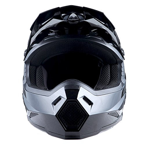 Adult Motocross Helmet Full Face Racing Style Matt Black D9788