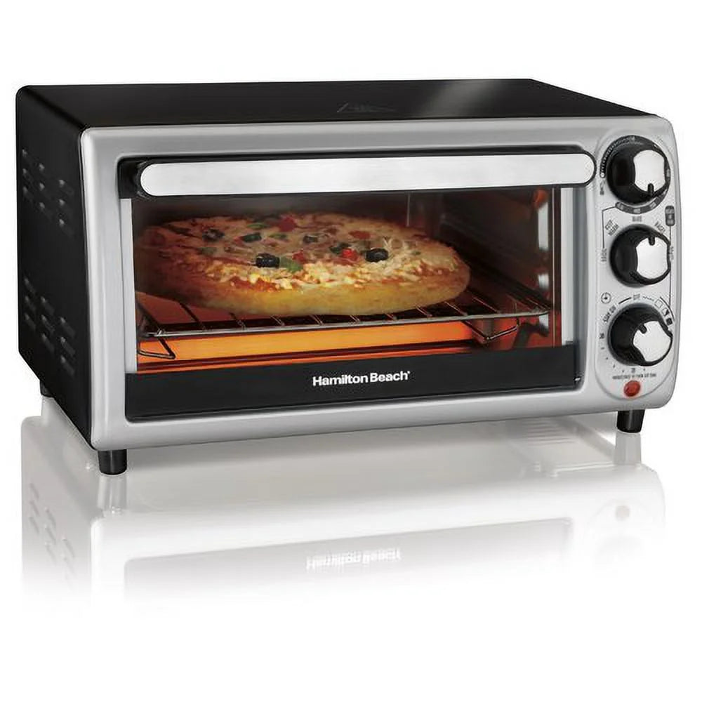 Countertop Toaster Oven with Bake Pan, Broil & Bagel Functions, Auto Shutoff, Stainless Steel O45889