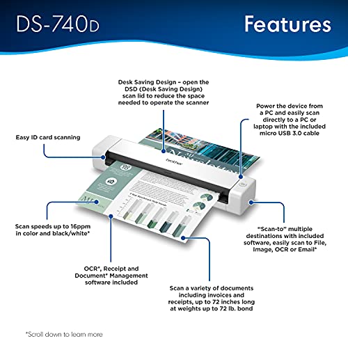 Compact Duplex Mobile Document Scanner B537531