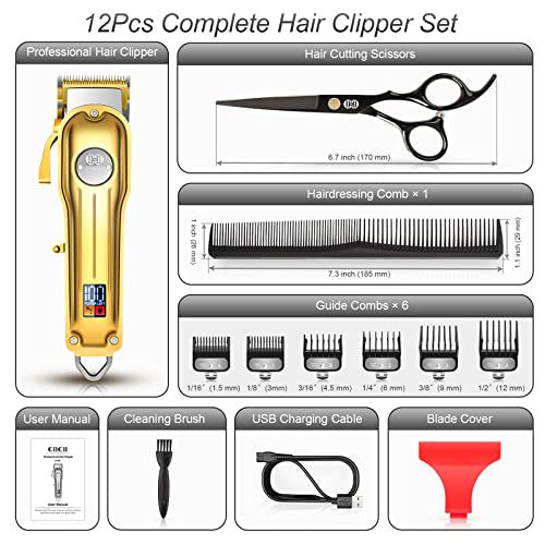 Cordless Hair Clippers for Men, Rechargeable Hair Beard Grooming Kit E222353