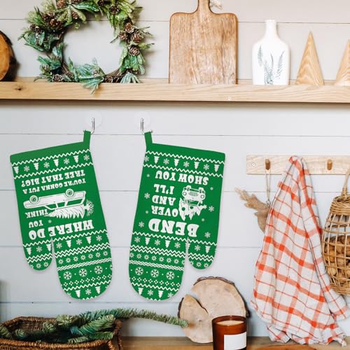 Funny Holiday Oven Mitts Pot Holders for Kitchen Cooking Baking M258024