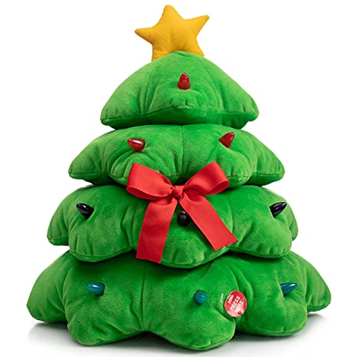 Animated Christmas Snowman Plush with LED Lights, Musical Toy for Kids, 13 Inch J154