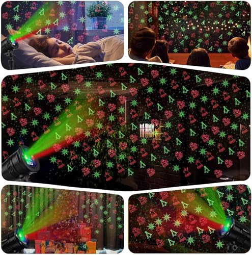 Christmas Laser Lights Outdoor Projector, Red and Green with Remote A56550