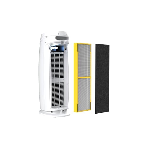 Air Purifier with HEPA Filter for Large Rooms, Removes Smoke, Pet Dander, Pollen, and Odors T1048
