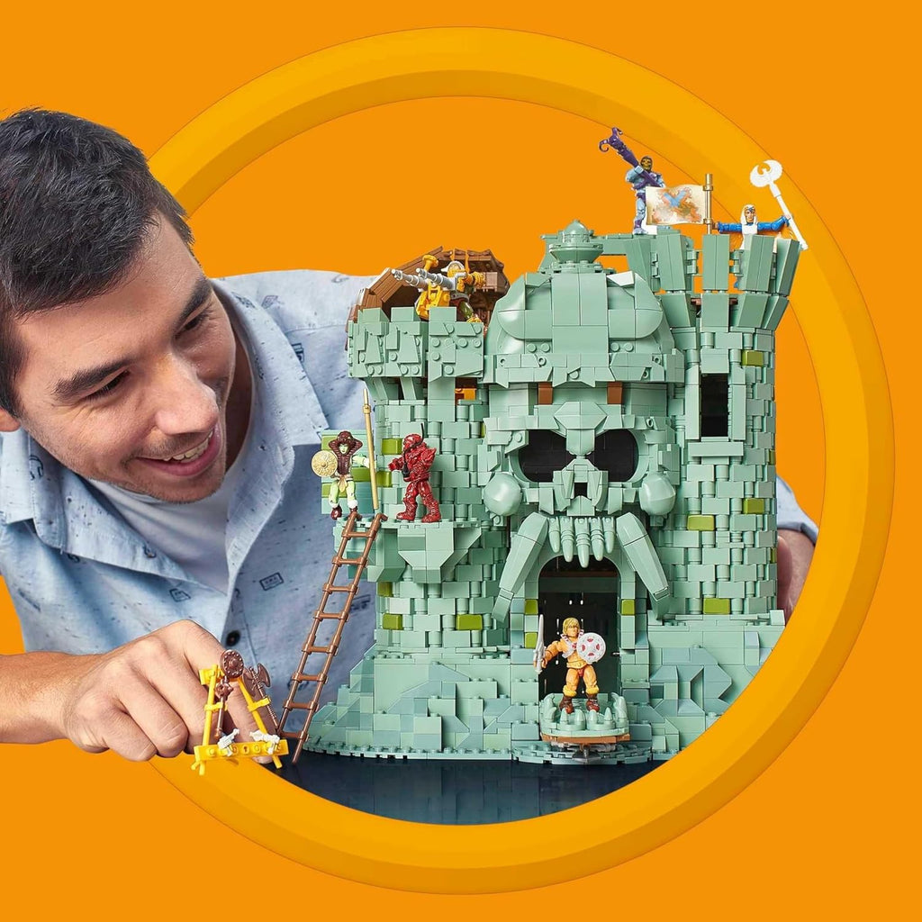 Castle Grayskull Building Set with 3508 Pieces, 6 Poseable Figures, 13+ Inches Tall J807375