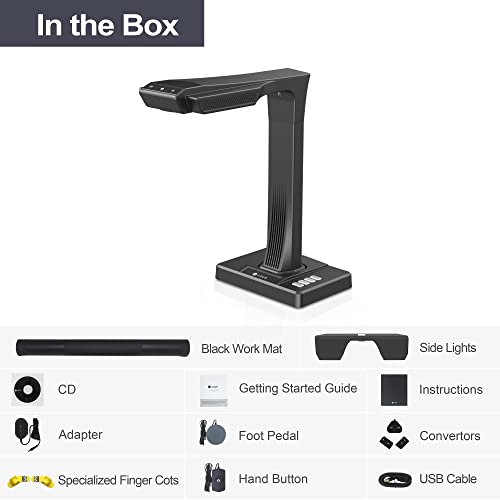 Book Scanner, 24MP Document Camera, A3, OCR, HDMI L723