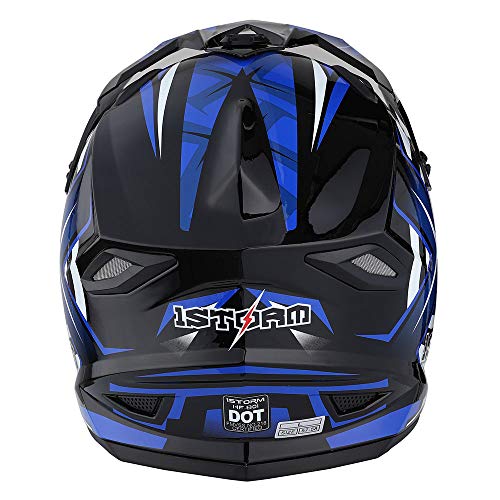 Adult Motocross Helmet Full Face Racing Style Matt Black D9788