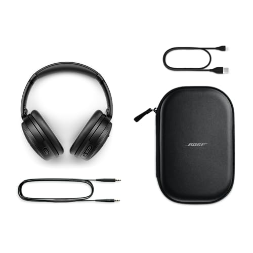 Wireless Over Ear Noise Cancelling Headphones with Mic, 24 Hours Battery, White Smoke U64360