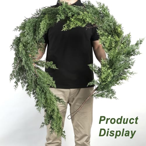 6 ft Christmas Cedar Garland - Realistic Greenery Cypress Artificial Pine Decor O44589