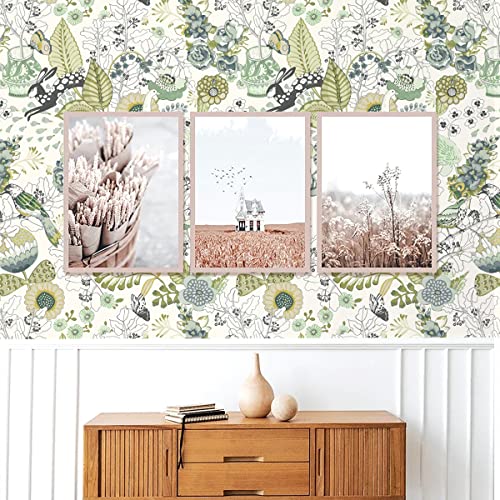 Floral Peel and Stick Wallpaper for Kitchen Shelves S417