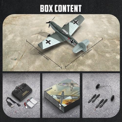 RC Plane 3 Channel Remote Control Airplane Fighter Toy, 2.4GHz 6-axis Gyro, Easy to Fly for Adults Kids Beginners B2466
