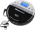 Studebaker SB3705BW Super Sport Portable CD Player Plays CDs wirelessly through car radio includes FM stereo radio and color coordinated stereo earbuds