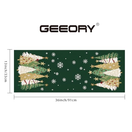 Christmas Table Runner 13x72 Inch, Red Winter Holiday Decor H348