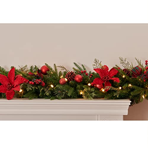 Pre-lit Christmas Garland 9ft with 50 LED Lights B458889