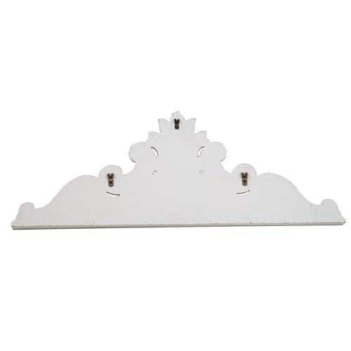 39 inch Floral Carved Wall Sculptures French Country White Wood Wall Art W461