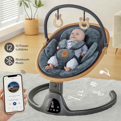 Baby Swing for Infants with Music, Remote Control, 3 Seat Positions G691671